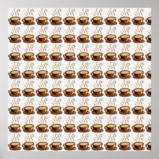 Coffee Cups Background Poster