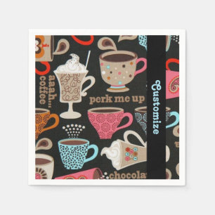 Coffee Cups Cafe Napkins