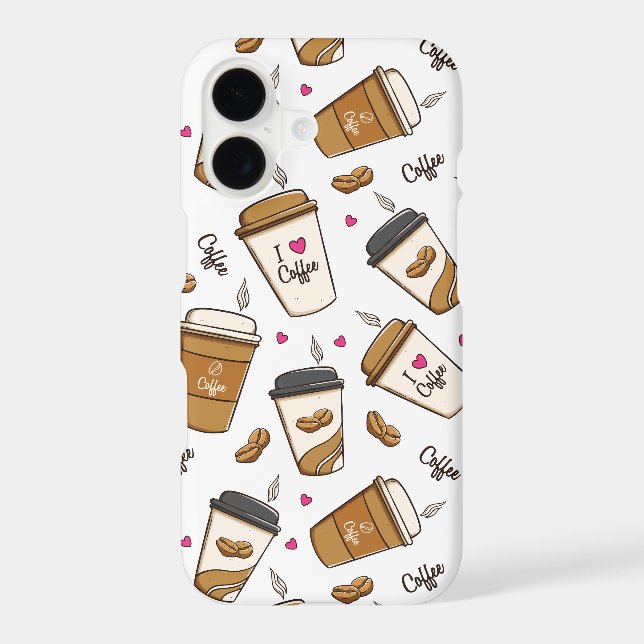Coffee Cups, Coffee Beans, Coffee Lover, Hearts (Back)