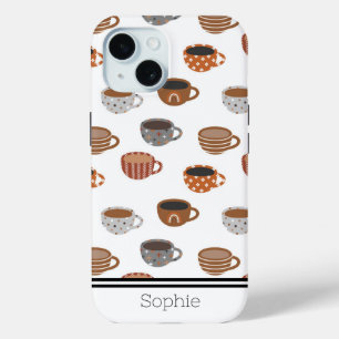 Coffee Cups Custom iPhone 15 Case