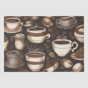 Coffee Cups Decoupage /  Tissue Paper