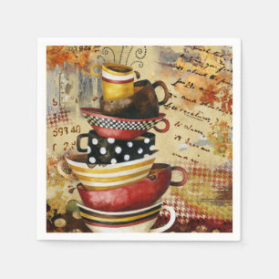Coffee Cups Divine Napkin