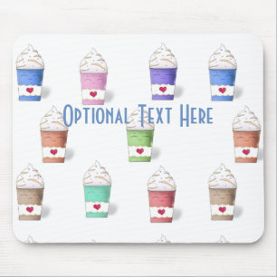 Coffee Cups in Full Colours Mouse Pad