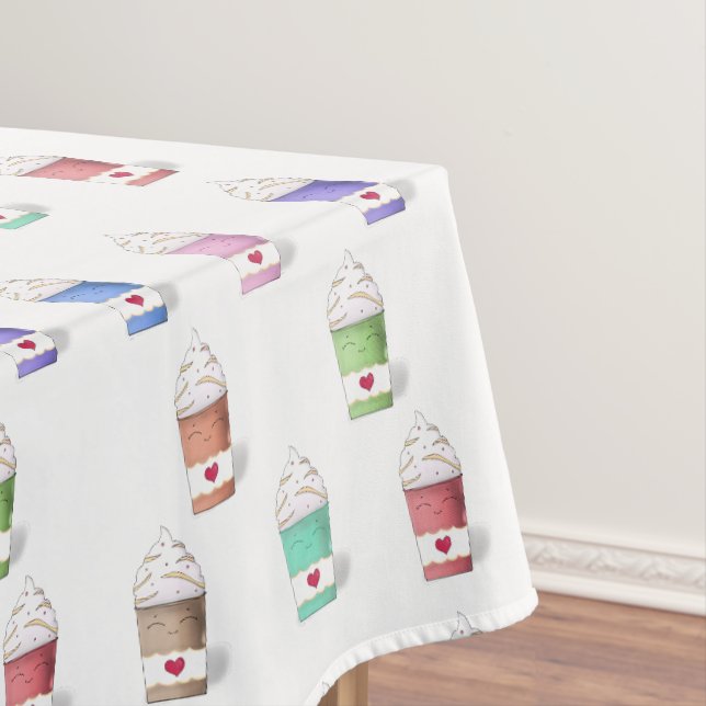 Coffee Cups in Full Colours  Tablecloth (In Situ)