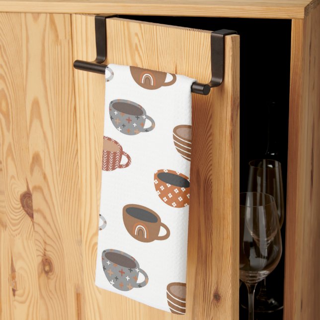 Coffee Cups   Kitchen Towel (Thirds Fold)