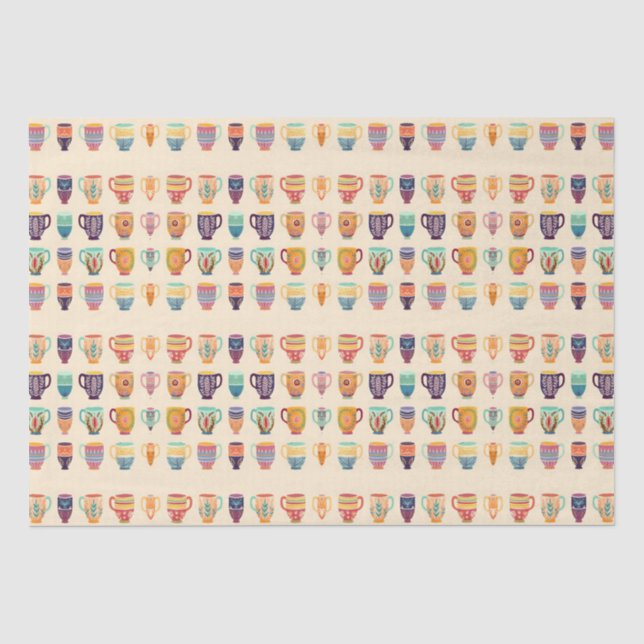 Coffee Cups Tissue Paper (Front)