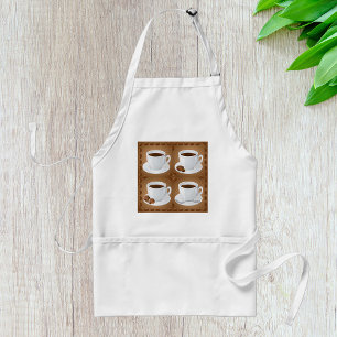 Coffee Cups with Beans and Chocolate Standard Apron