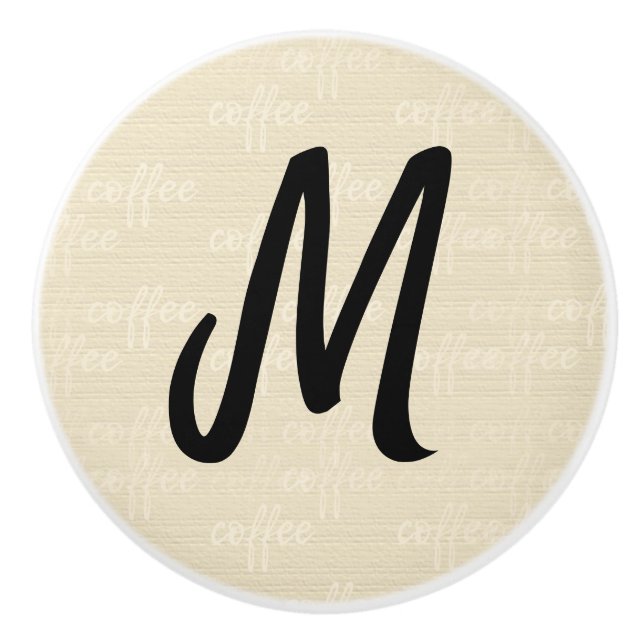 Coffee Custom Ceramic Knob (Front)