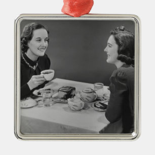 Coffee Date Metal Ornament