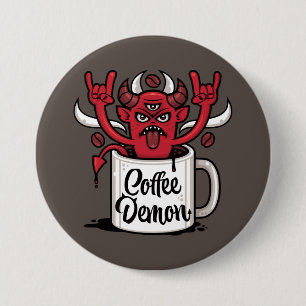 Coffee Demon 3 Inch Round Button