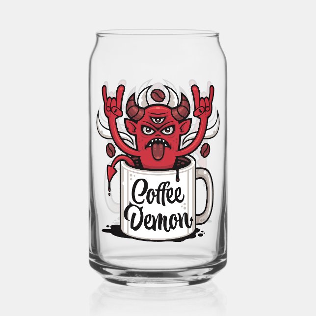 Coffee Demon Can Glass (Front)