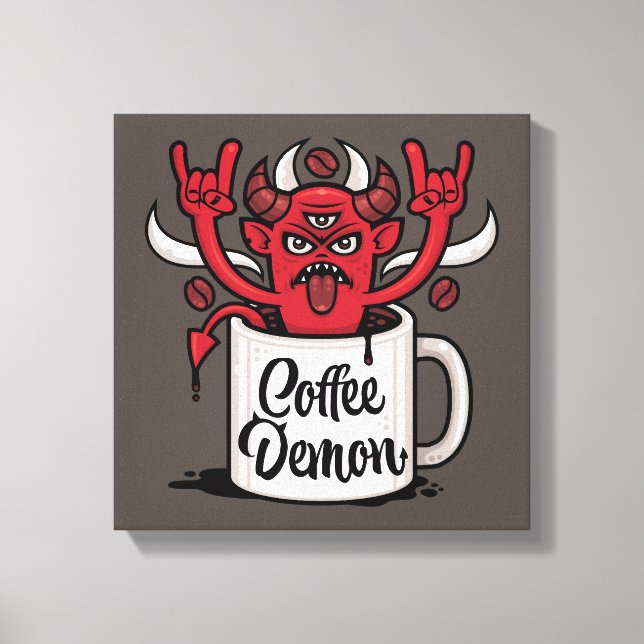 Coffee Demon Canvas Print (Front)