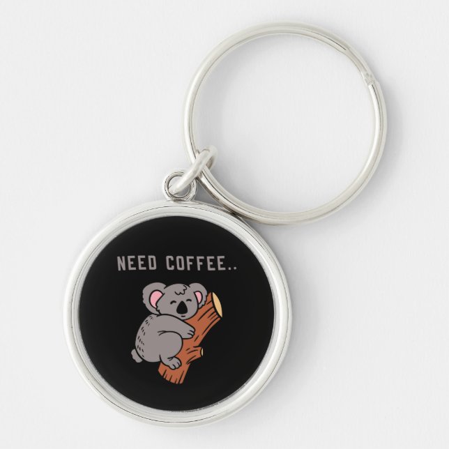 Coffee Design Funny Keychain (Front)