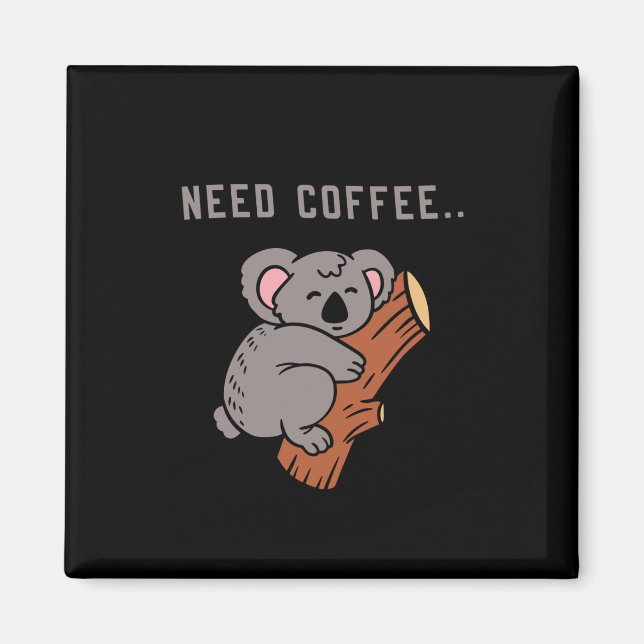 Coffee Design Funny Magnet (Front)