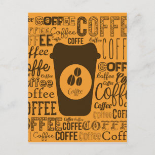 coffee design postcard