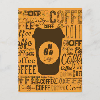 coffee design postcard
