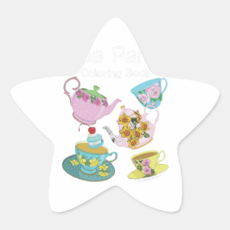 Coffee design star sticker