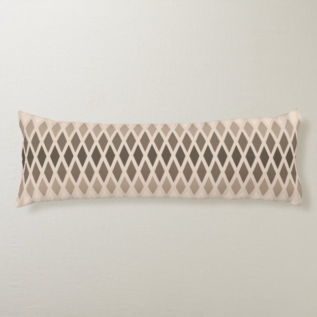 Coffee Diamond Ombre Body Pillow (Front)