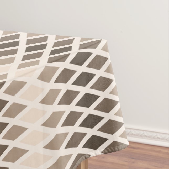 Coffee Diamond Ombre Tablecloth (In Situ)