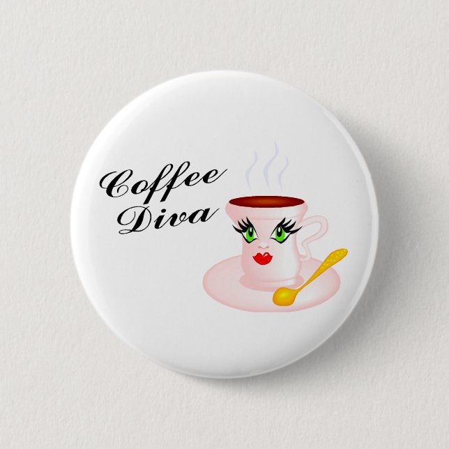 Coffee Diva 2 Inch Round Button (Front)