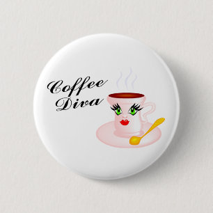 Coffee Diva 2 Inch Round Button