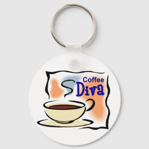 Coffee Diva Keychain