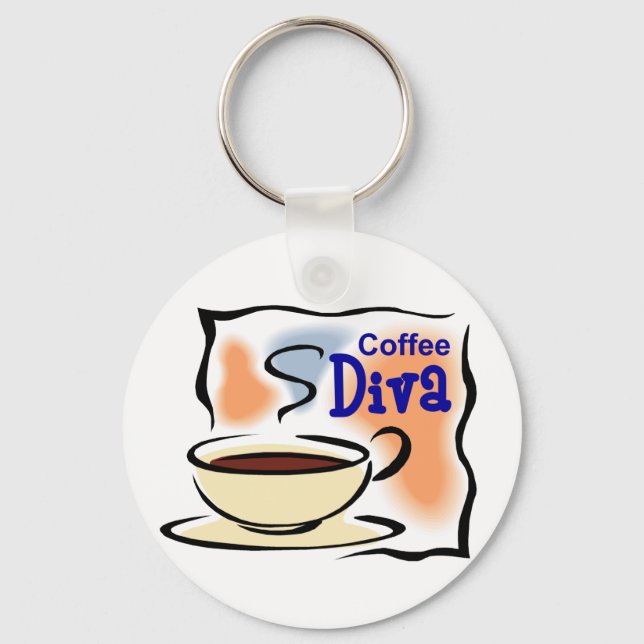 Coffee Diva Keychain (Front)