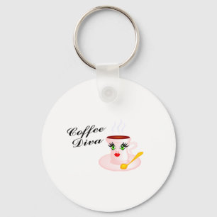 Coffee Diva Keychain