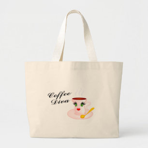 Coffee Diva Large Tote Bag