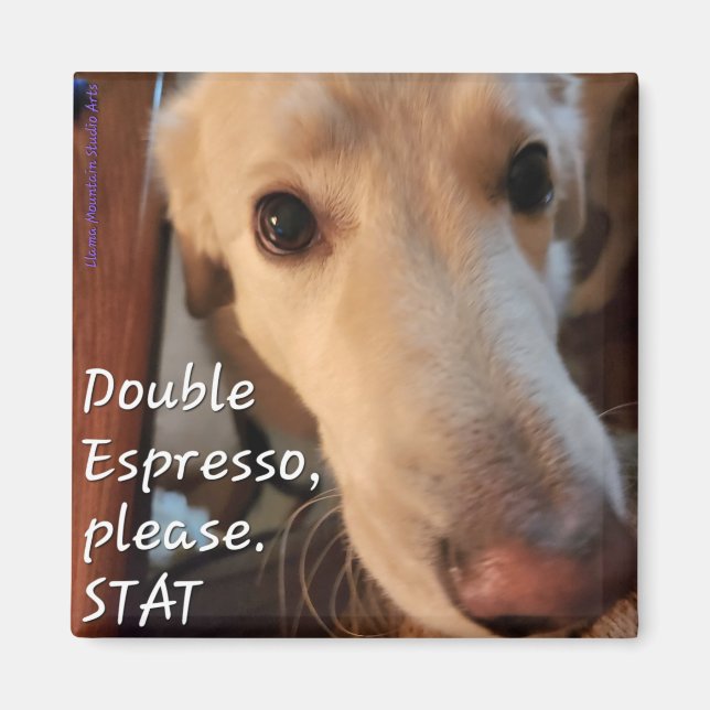 Coffee Dog Magnet #1 - Buffy (Front)