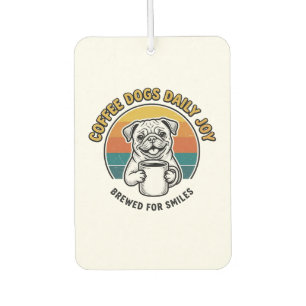 Coffee Dog Shirt Vintage Engraved Pup Mug Design_1 Air Freshener