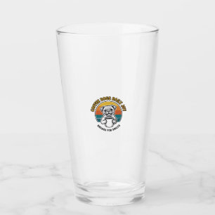 Coffee Dog Shirt Vintage Engraved Pup Mug Design_1 Glass
