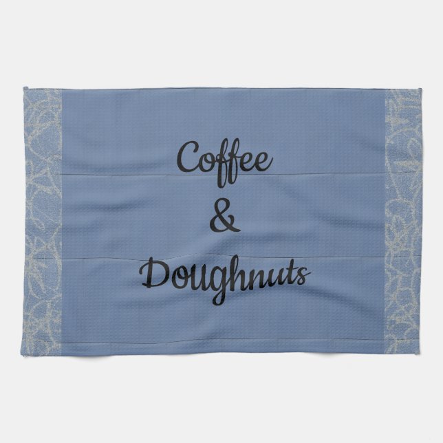 Coffee & Doughnuts Kitchen Towel (Horizontal)