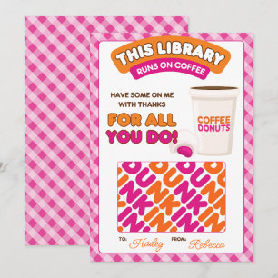 Coffee & Doughnuts Librarian Thank You Gift Card