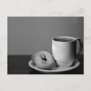Coffee & doughnuts postcard