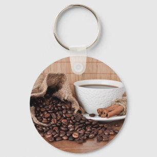Coffee Drink Food Kitchen Cook Diner Restaurant Keychain