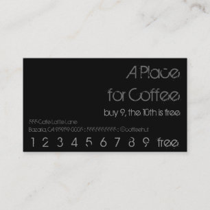 Coffee Drink Punch Hero Loyalty Card