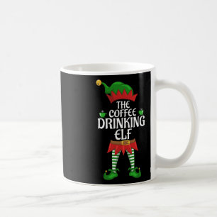 Coffee Drinking Elf Family Matching Group Christma Mug
