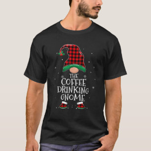 Coffee Drinking Gnome Xmas Family Matching Funny C T-Shirt