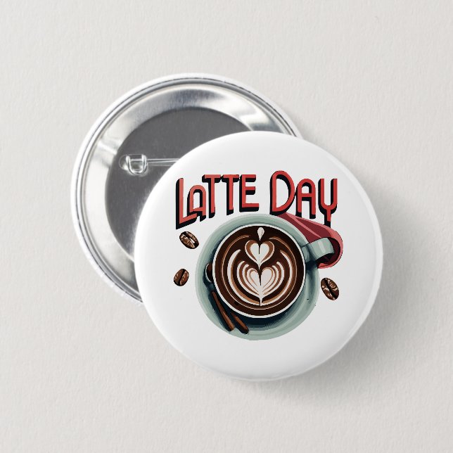 Coffee Drinks 2 Inch Round Button (Front & Back)