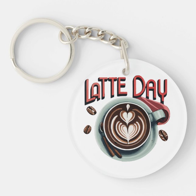 Coffee Drinks Keychain (Front)