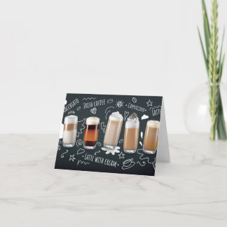 Coffee Drinks Thank You Card