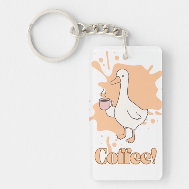 Coffee Duck Key Hanger Keychain (Front)