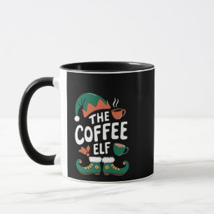 Coffee Elf Christmas Funny Caffeine Xmas Lovers Mug