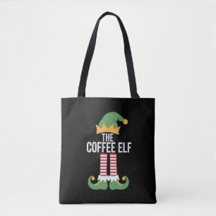Coffee Elf Family Matching Group Christmas Tote Bag