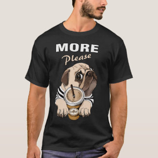 Coffee Enthusiast Pug Funny T-Shirt