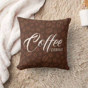 Coffee Everyday. Coffee Beans Throw Pillow Decor