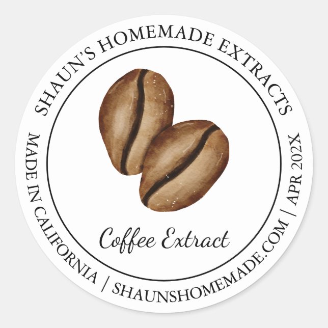 Coffee Extract Modern label (Front)