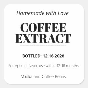 Coffee Extract Modern Label Sticker ZEX_001f