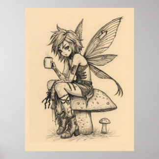Coffee Fairy Poster
